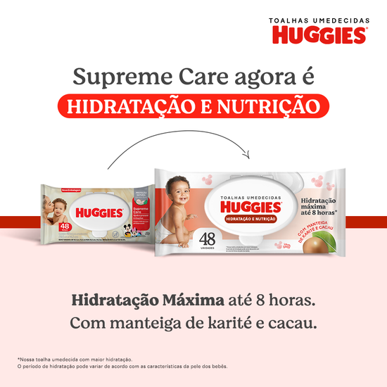 Lenço Umedecido Huggies Hidratação e Nutrição - 48 unidades